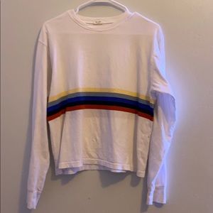 brandy melville white striped shirt